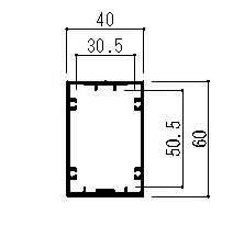 アルミ支柱40×60角